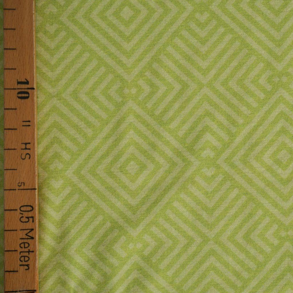 Baumwolljersey geometrisch hellgrün